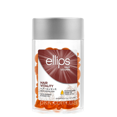 Вітаміни для волосся Ellips Hair Vitamin Hair Vitality With Ginseng & Honey Oil з женьшенем і медом 50 шт*1 мл ELLIPS0016 фото
