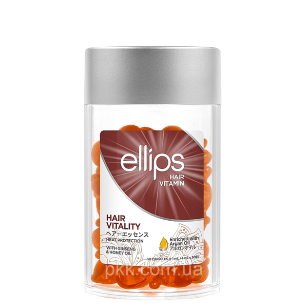 Витамины для волос Ellips Hair Vitamin Hair Vitality With Ginseng & Honey Oil с женьшенем и медом 50 шт*1 мл ELLIPS0016 фото