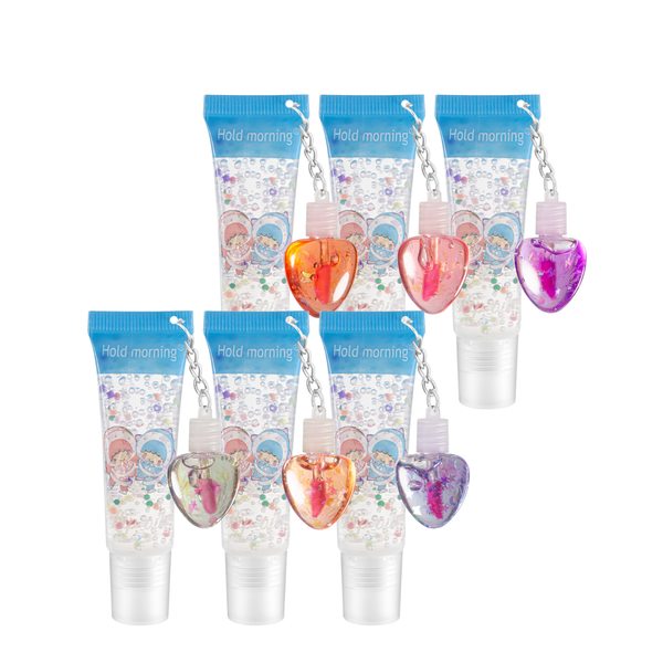 Набор блесков для губ Hold morning Lip Oil проявляющихся, 6 шт в ассортименте (HL5687) HL5687 фото
