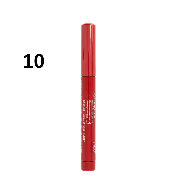 Помада-олівець для губ водостійка Bogenia Velvet Waterproof Matte, 010 Sunset Яскрава теракотова BG730 фото