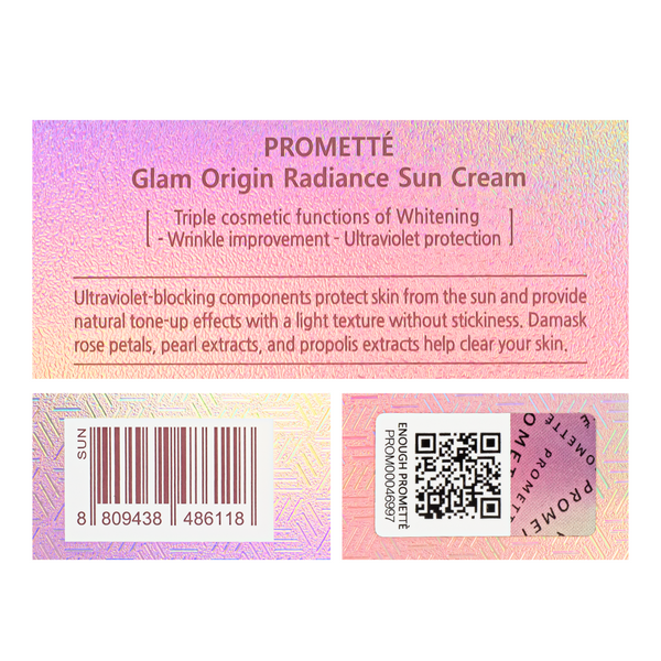 Сонцезахисний крем для обличчя та тіла Enough Promette Glam Origin Radiance Sun Cream SPF50+ PA++++ 50 г