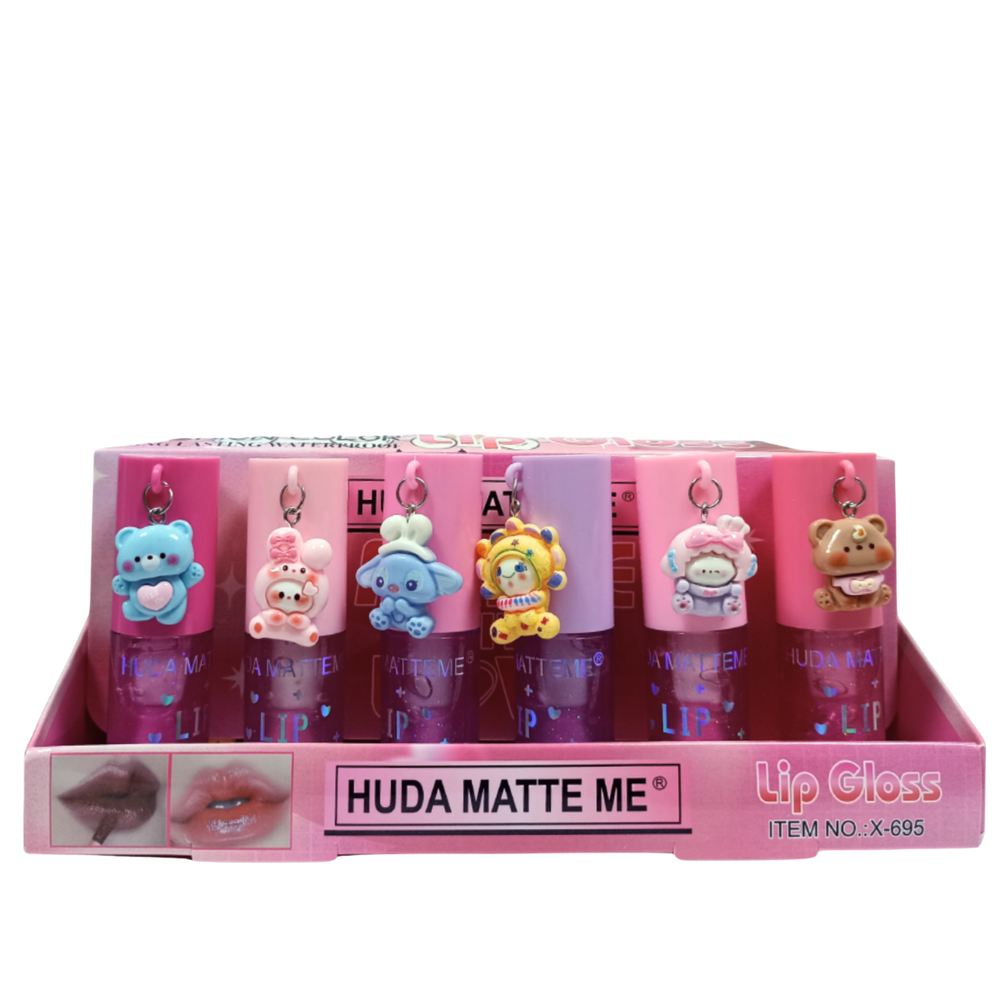Набір блисків-тінтів для губ Huda Matte Me X-695, із 6 штук X-695 фото