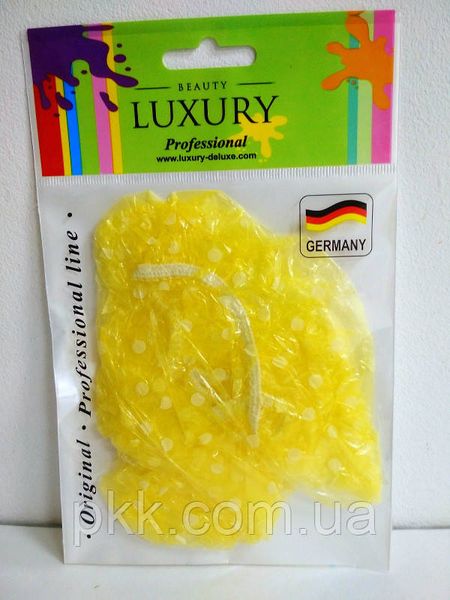 Шапочка для душу кольорова в горошок Beauty Luxury CS-03 Жовта