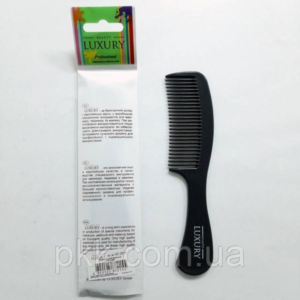 Гребень для волос с ручкой чёрный Beauty Luxury НС-2011 НС-2011 фото