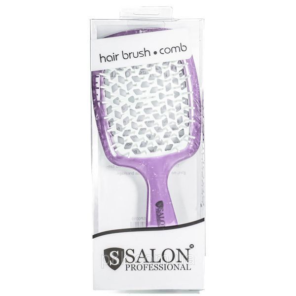 Щітка для волосся Salon Professional продувна 20 см SP0099 SL, Фіолетова з білим SP0099 SL фото