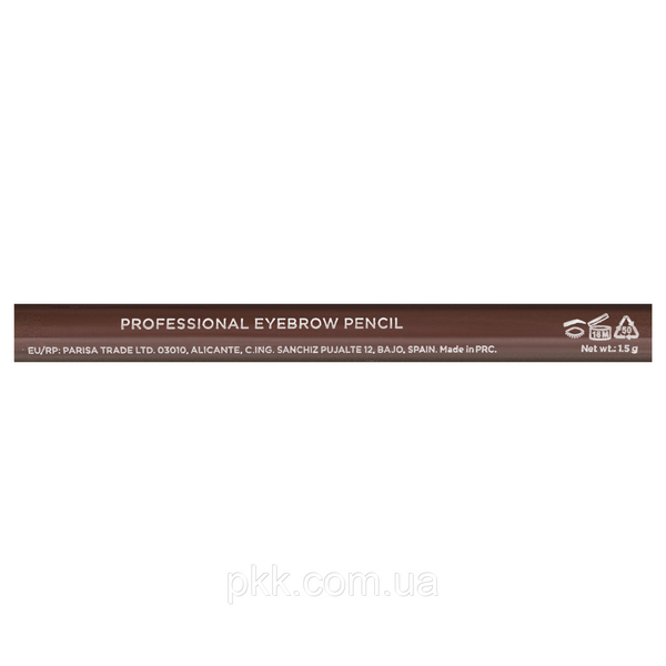 Олівець для брів Parisa Cosmetics Eyebrow Pencil № 301 Темно-коричневий KbrPar фото