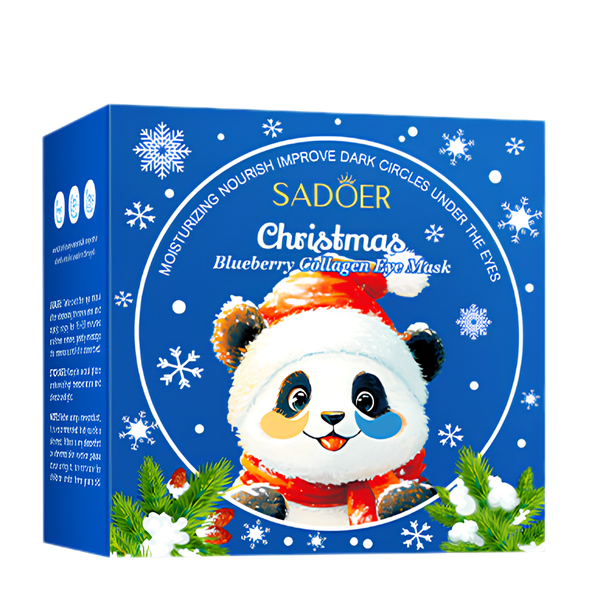 Патчі під очі Sadoer Christmas з колагеном та чорницею 60 шт SD99891 фото