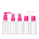 Дорожній набір ємностей для косметики WH Travel Bottles Set. 5 шт, Малиновий 818 фото 2