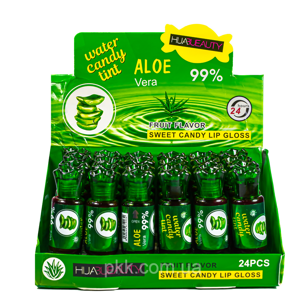 Помада тінт для губ на водній основі HUDA BEAUTY Aloe Vera 99 % набір 6 шт MJ-TG020 фото