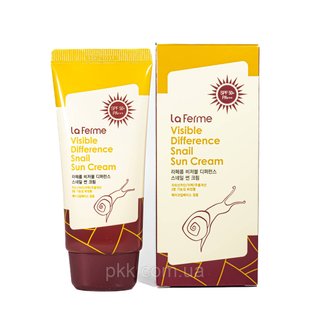 Сонцезахисний крем із муцином равлика La Ferme Visible Difference Snail Sun Cream SPF50 PA+++ 70 мл FS 6077 фото