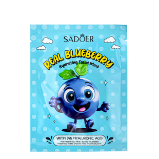 Зволожуюча маска шкіри обличчя Sadoer Real Blueberry тканинна 25g (SD34748) SD34748 фото