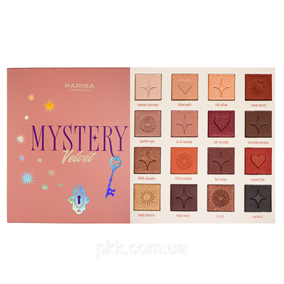 Тіні для повік на 16 кольорів Parisa Cosmetics Mystery E-716 № 2 Velvet E-716 фото