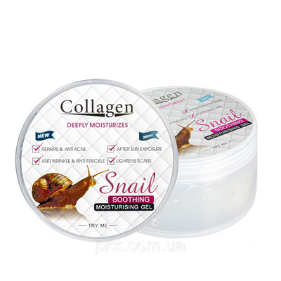 Гель для обличчя та шкіри Collagen Snail заспокійливий та зволожуючий 300 мл PM6916 PM6916 фото
