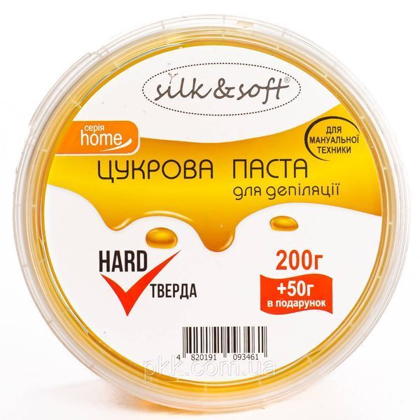Сахарная паста для депиляции Silk & Soft в домашних условиях мануальная 250 г № 02 Твердая SS 2322 фото