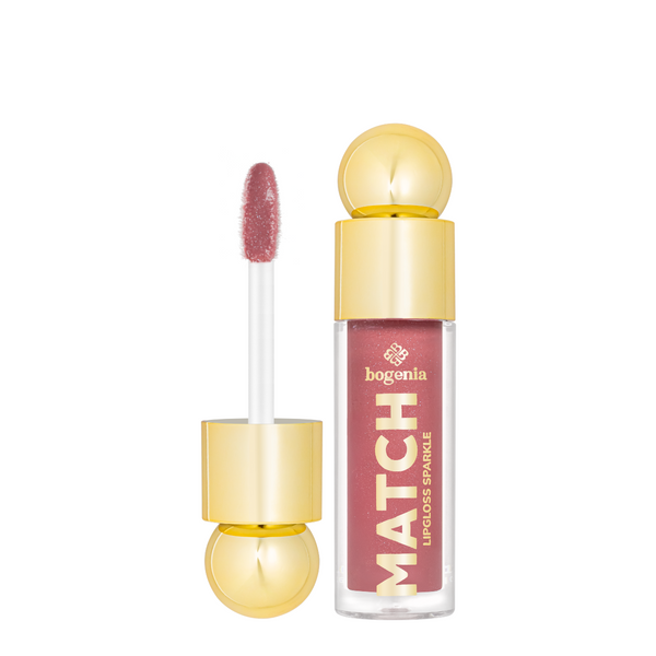 Блиск для губ з шиммером Bogenia Match Lipgloss Sparkle стійкий (BG712), 05 Рожево-коричневий BG712 фото