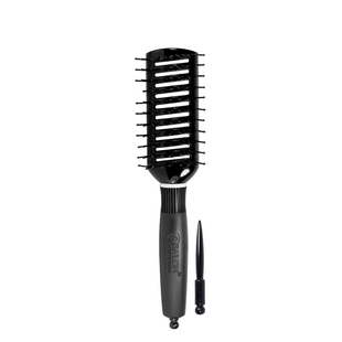 Щітка для волосся пластикова продувна Salon Professional Біла полосочка N-17-9 SL фото
