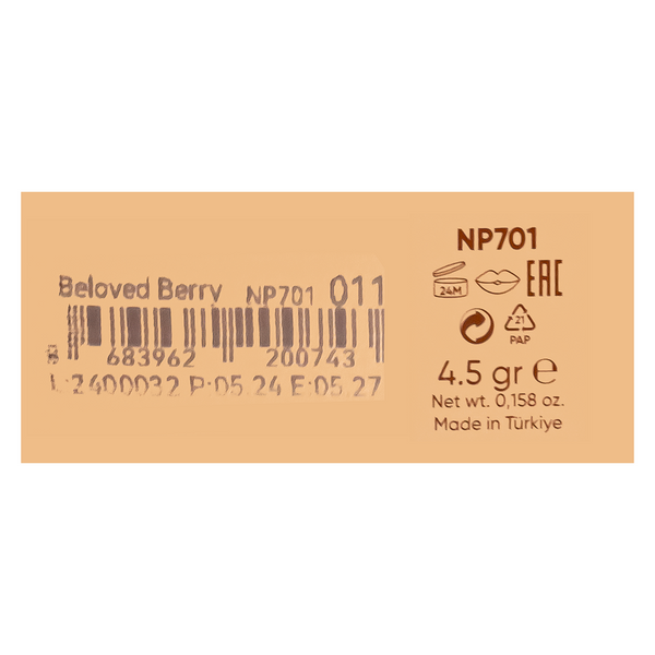 Помада для губ матовая Neverti Matt Mallow, 011 Beloved Berry/Лилово-розовая (NP701) NP701 фото