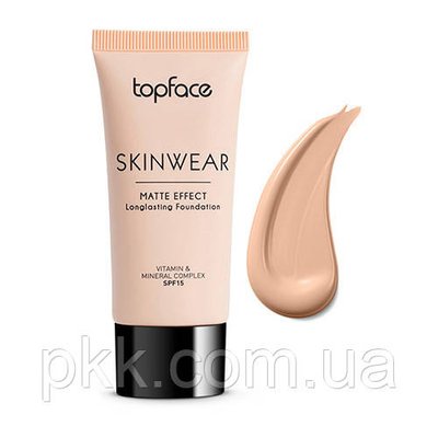 Тональний крем матуючий TopFace SkinWear SPF15 PT468 № 01 PT468 фото