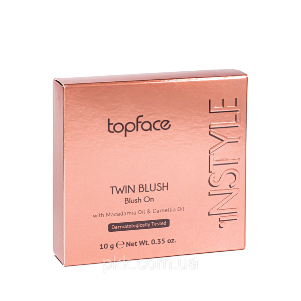 Рум'яна для обличчя TopFace Instyle Blush On подвійні РТ353 № 01 PT353 фото