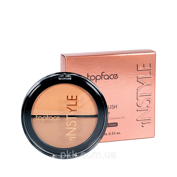 Рум'яна для обличчя TopFace Instyle Blush On подвійні РТ353 № 01 PT353 фото