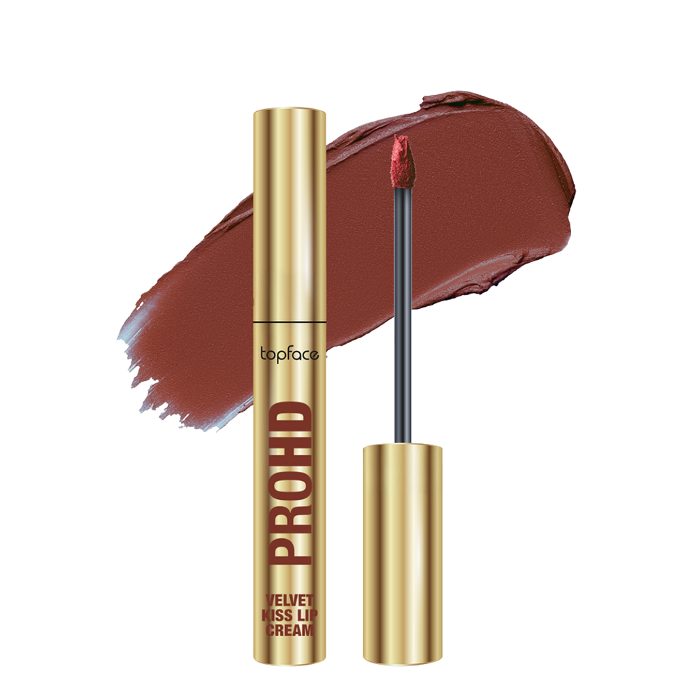 Помада для губ рідка матова Topface PROHD Velvet Kiss (PT212), 3 г, 007 Toasted Allure Коричнева PT212 фото