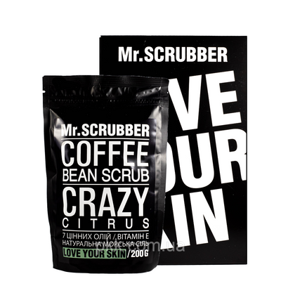 Кавовий скраб для тіла Mr Scrubber Crazy Citrus Scrub з екстрактом цитрусу 200 гр Mr 0003 фото