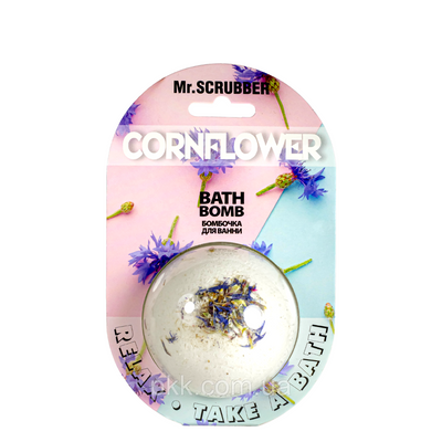 Бомбочка для ванни Mr Scrubber Cornflower з пелюстками волошки 200 г Mr 0531 фото