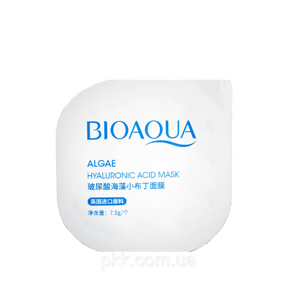 Маска для обличчя омолоджуюча Bioaqua Algae Hyaluronic Acid 7.5 мл BQY227699 BQY22699 фото