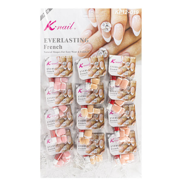 Ногти накладные под французский маникюр K·Nail Everlasting French набор 12 шт KP12-019 фото