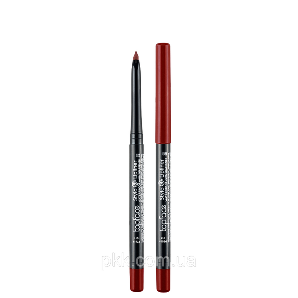 Олівець для губ водостійкий topface Stylo Lipliner матовий № 011 Червоне дерево (PT618) PT618 фото