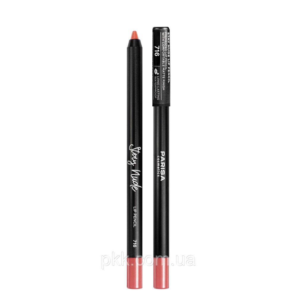 Олівець для губ Parisa Cosmetics гелевий № 716 Коричнево-червоний EP-7273 фото