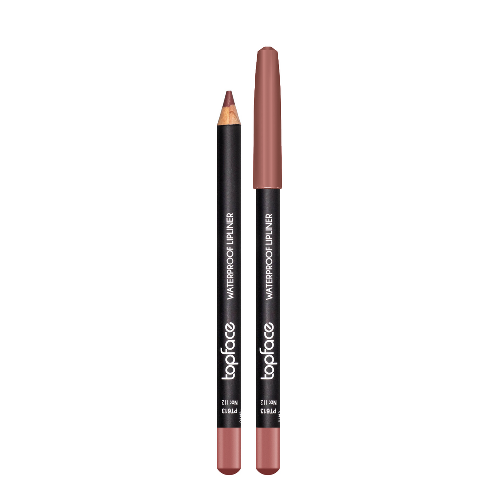 Карандаш для губ TopFace Waterproof Lipliner водостойкий PT613 № 112 Дымчато-розовый PT613 фото