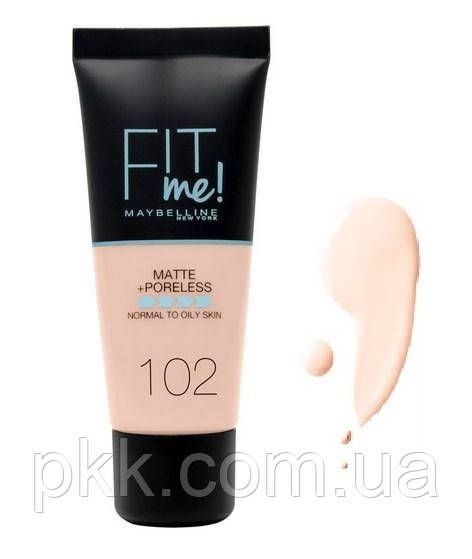 Тональний крем матуючий Maybelline New York Fit Me Matte № № 102 Mb 3834 фото