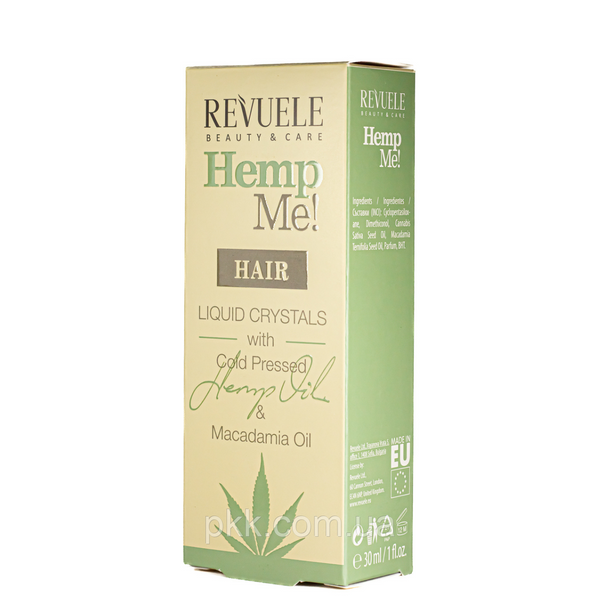 Рідкі кристали для волосся Ravuele Hemp Me Hair Liquid Crystals з олією насіння конопель 30 мл 5060565102347 фото