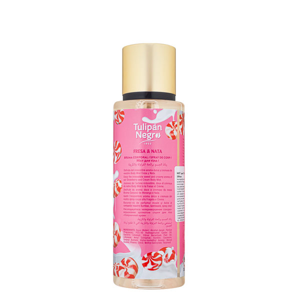 Парфюмированный спрей для тела Tulipan Negro "Полуничний крем" 250 мл 8410751094593 фото