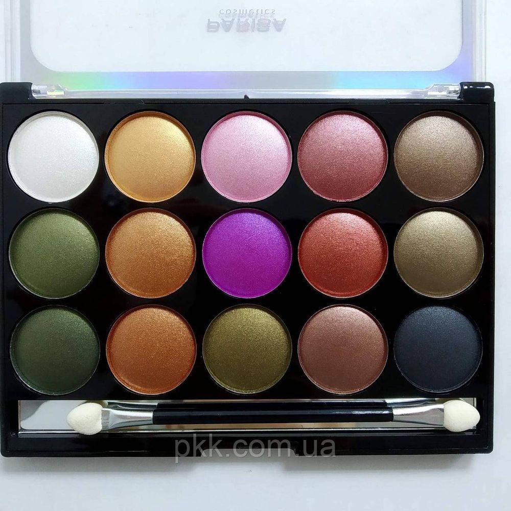 Палетка шиммерных теней для век на 15 оттенков Parisa Cosmetics Glam & Glow № 01 E-615 фото