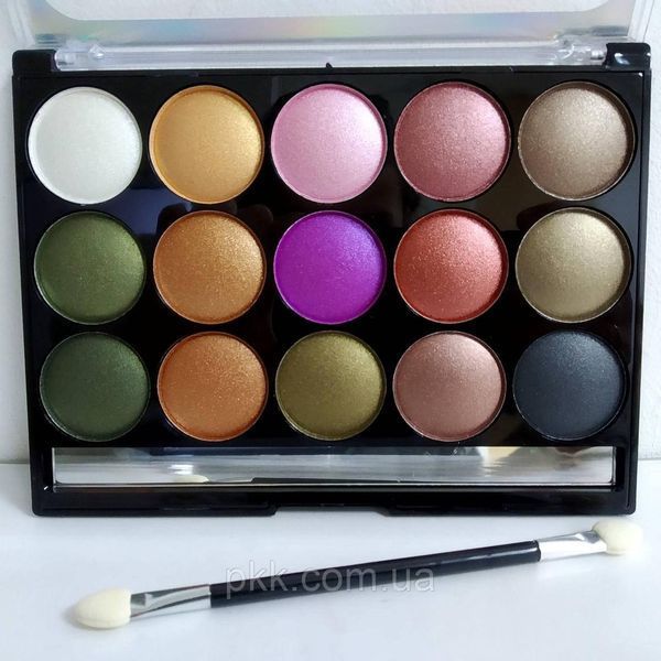 Палетка шиммерных теней для век на 15 оттенков Parisa Cosmetics Glam & Glow № 01 E-615 фото