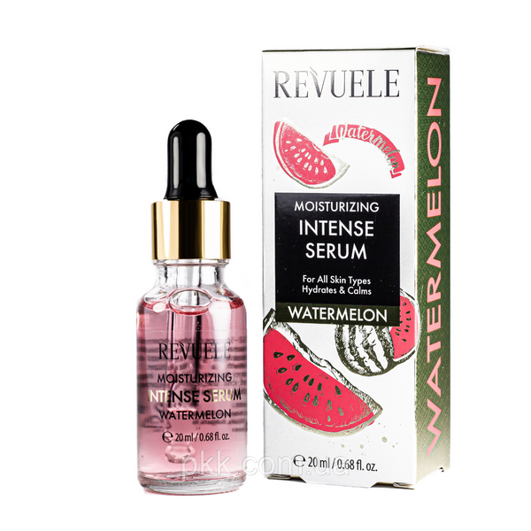 Сироватка для обличчя зволожуюча Revuele Moisturizing Intense Serum з екстрактом кавуна 20 мл 5060565104297 фото