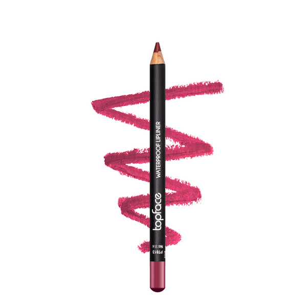 Карандаш для губ TopFace Waterproof Lipliner водостойкий PT613 № 114 Темно-вишневый PT613 фото