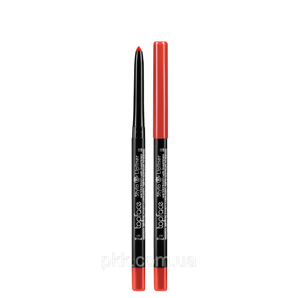 Олівець для губ водостійкий topface Stylo Lipliner матовий 017 Рум'янець (PT618) PT618 фото