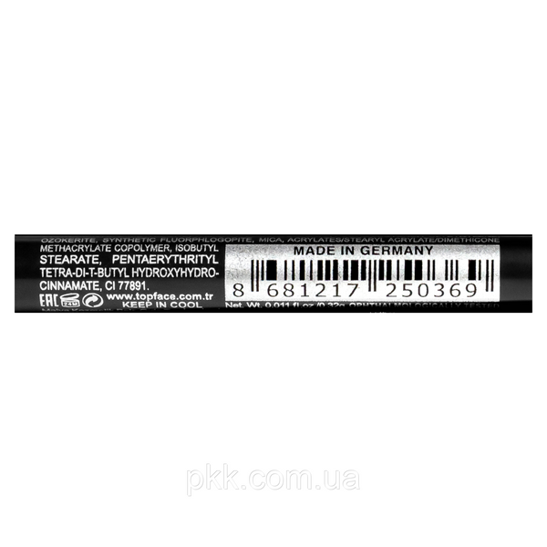 Водостойкий механический карандаш-каял для глаз TopFace Stylo Kajal Eyeliner РТ617 № 002 темно-коричневый PT617 фото