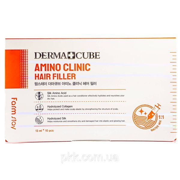 Філер для волосся FarmStay Derma Cube Amino Clinic відновлюючий 13 мл FS 4789 фото