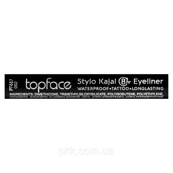 Водостойкий механический карандаш-каял для глаз TopFace Stylo Kajal Eyeliner РТ617 № 002 темно-коричневый PT617 фото