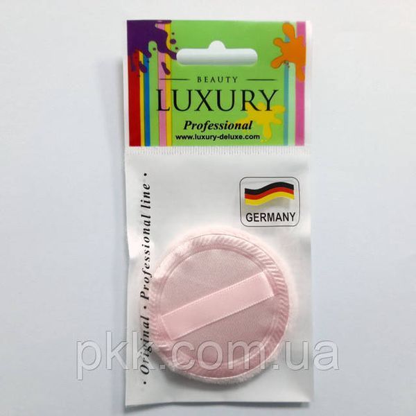 Спонж для макияжа велюровый для нанесения пудры Beauty LUXURY SP-03 Белый Розовый SP-03 фото