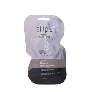 Маска для темного волосся Ellips Silky Black з про-кератиновим комплексом 18г (0028) ELLIPS0028 фото