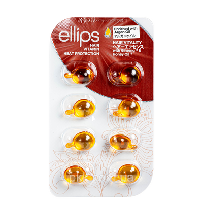 Вітаміни для волосся Ellips Hair Vitamin Hair Vitality With Ginseng & Honey Oil з женьшенем і медом 8 шт*1 мл ELLIPS0055 фото