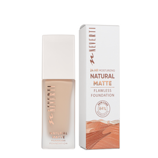 Тональна основа матуюча зволожувальна Neverti Natural Matte (NP302), 002 Warm Ivory Світло-бежева NP302 фото