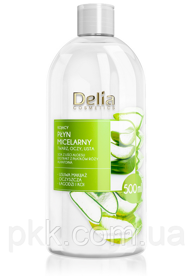 Мицеллярная вода для снятия макияжа Delia Cosmetics Глубоко очищающая с экстрактом зеленого чая 500 мл