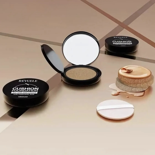 Тональный крем-кушон для лица Revuele Cushion Foundation тон Темно-бежевый, 9 г 5060565109148 фото