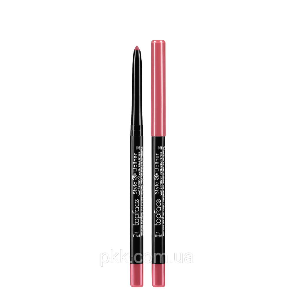 Олівець для губ водостійкий topface Stylo Lipliner матовий № 019 Червоногарячий (PT618) PT618 фото